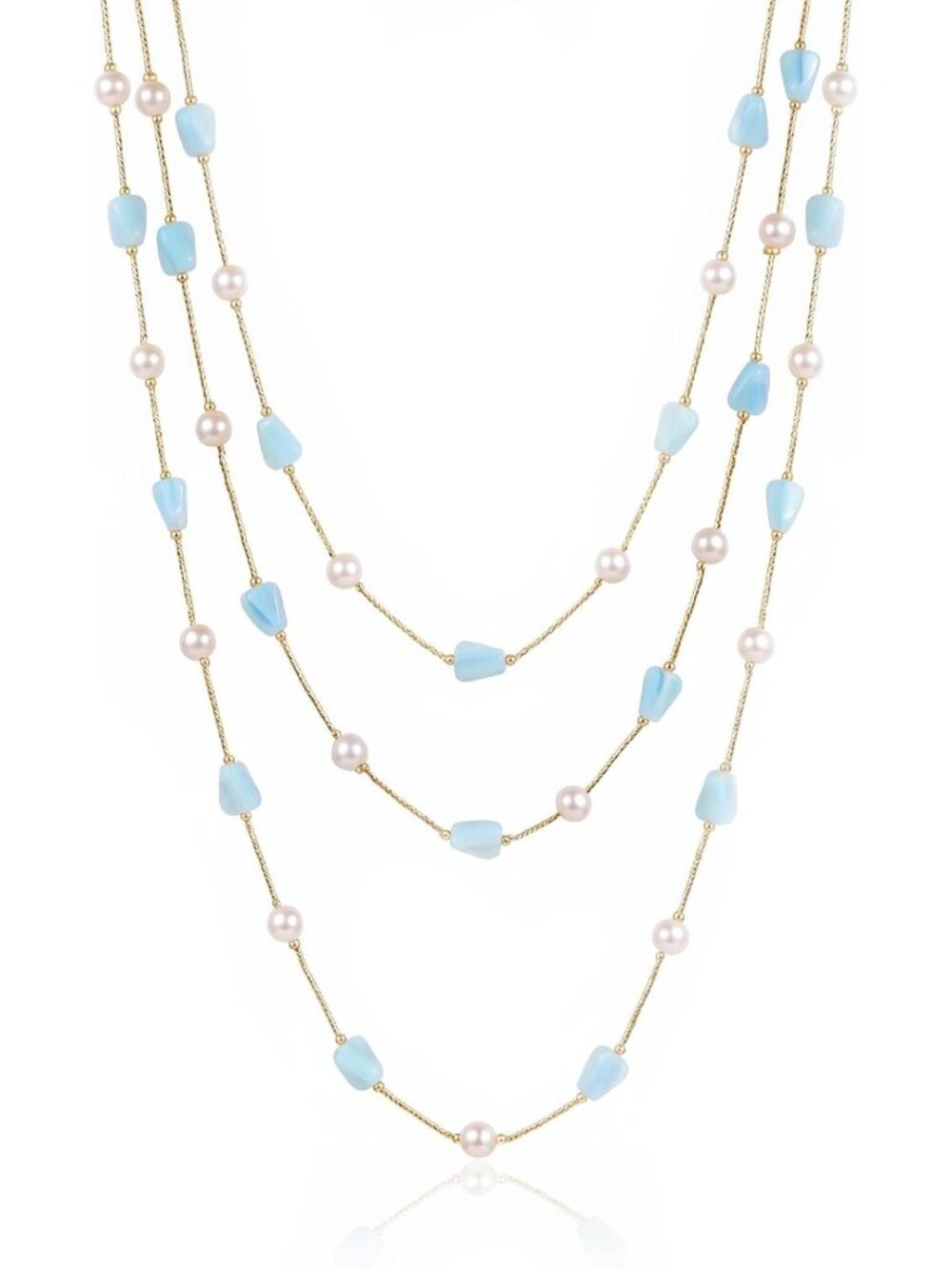 Boho Long Necklaces for Women - Pearl & Glass Beaded Statement Jewelry